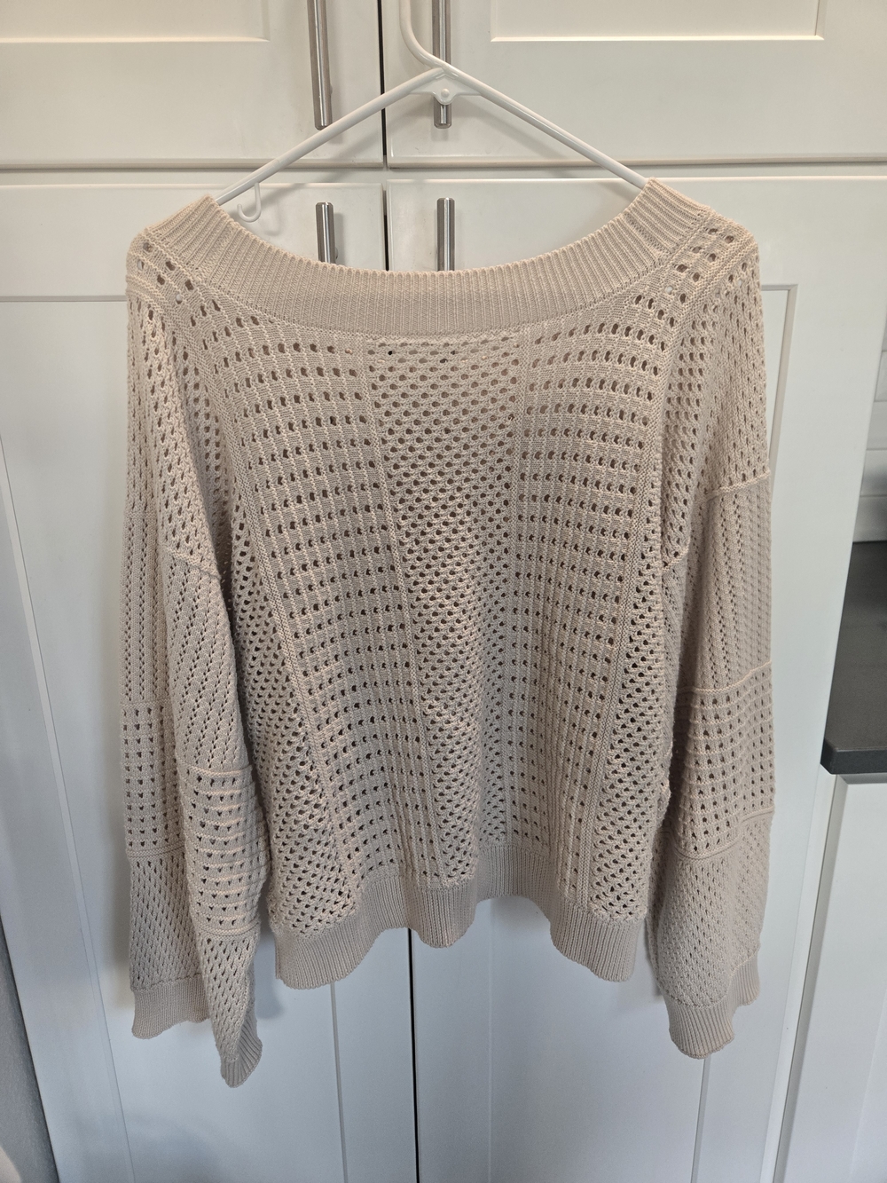 Moth Light Beige Open-Knit Sweater - Picture 2 of 7